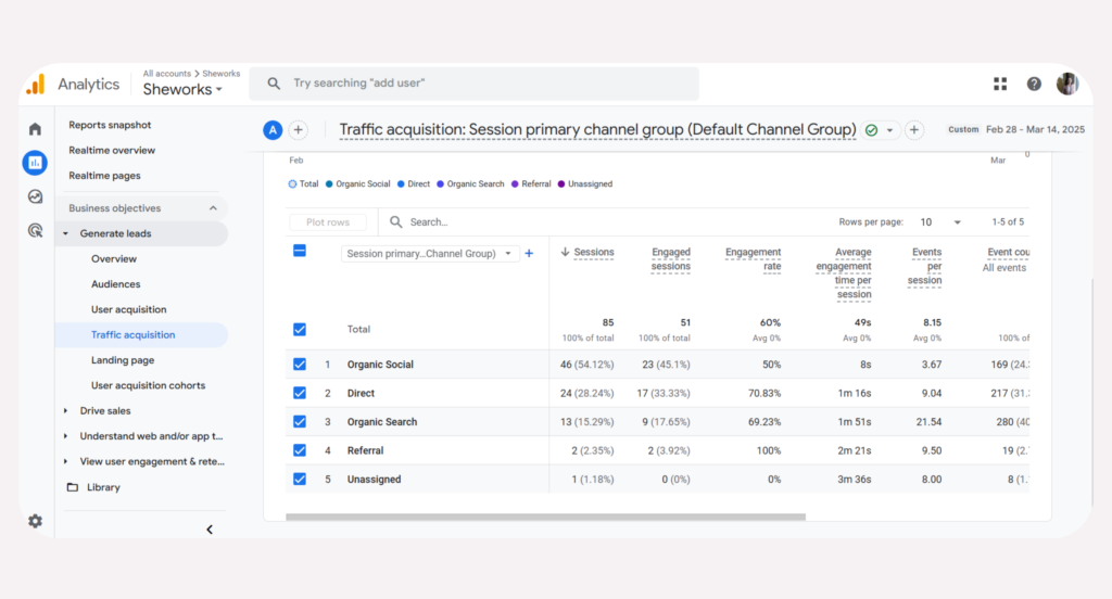Sheworks Data Analytics